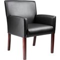 Global Equipment Reception Guest Chair - Vinyl - Black O-I629M-CS